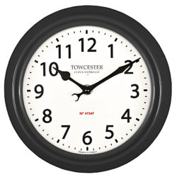 Acctim Shelton Dusk Outdoor Wall Clock, Dia.21.5cm Black